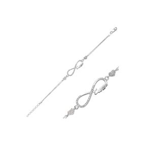 Gumush BR0460390 Sonsuzluk Canım Yazılı Gümüş Kadın Bileklik