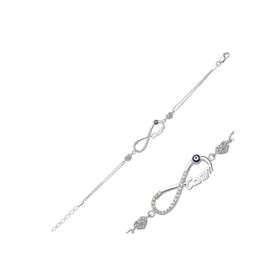 Gumush BR0460390 Sonsuzluk Canım Yazılı Gümüş Kadın Bileklik
