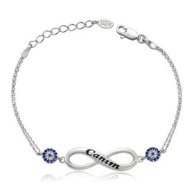Gumush BR0460390 Sonsuzluk Canım Yazılı Gümüş Kadın Bileklik