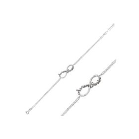 Gumush BR0460399 Sonsuzluk Annem Benim Gümüş Bileklik