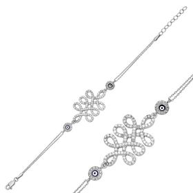 Gumush BR0460430 Nazarlı Sonsuzluk Gümüş Kadın Bileklik
