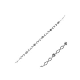 Gumush BR0460430 Nazarlı Sonsuzluk Gümüş Kadın Bileklik