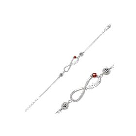 Gumush BR0460430 Nazarlı Sonsuzluk Gümüş Kadın Bileklik