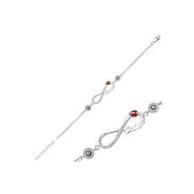 Gumush BR0460430 Nazarlı Sonsuzluk Gümüş Kadın Bileklik