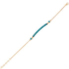 Gumush BR0460449 Mavi Taşlı Su Yolu Gümüş Kadın Bileklik
