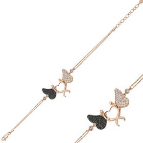 Gumush BR0460493 Rose Kalpli Melek Kadın Gümüş Bileklik