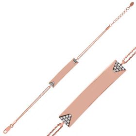 Gumush BR0460534 İsimlik Plaka Gümüş Kadın Bileklik