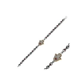 Gumush BR0460539 Rose Mavi Opal Fatma Ana Eli Gümüş Kadın Bileklik