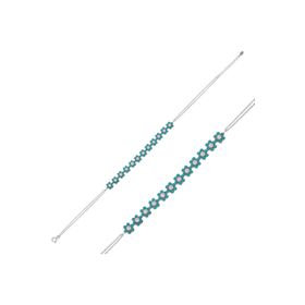Gumush BR0460602 Mavi Çiçek Gümüş Kadın Bileklik