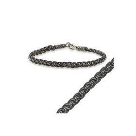 Gumush BR0460614 Kazaziye Örgü Gümüş Bileklik