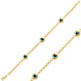 Gumush BR0460632 Nazar Boncuklu Kadın Gümüş Bileklik
