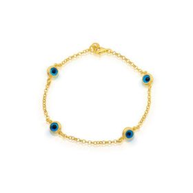 Gumush BR0460632 Nazar Boncuklu Kadın Gümüş Bileklik