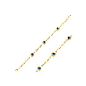 Gumush BR0460632 Nazar Boncuklu Kadın Gümüş Bileklik