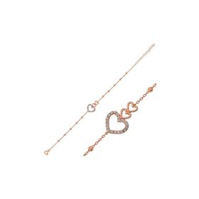 Gumush BR0460688 Dorissa Üç Kalp Gümüş Bileklik