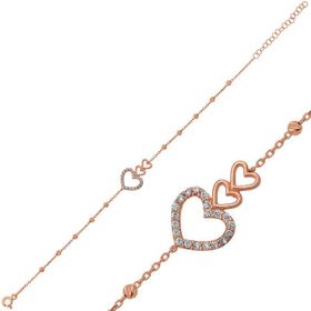Gumush BR0460688 Dorissa Üç Kalp Gümüş Bileklik