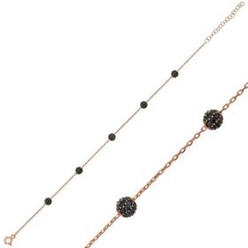 Gumush BR0460689 Rose Siyah Toplu Gümüş Kadın Bileklik