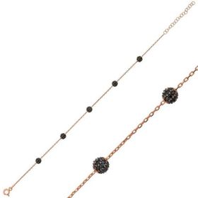 Gumush BR0460689 Rose Siyah Toplu Gümüş Kadın Bileklik