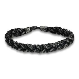 Gumush Burma Örgü Kazaziye Unisex Gümüş Bileklik
