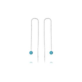 Gumush EA1160040 Gümüş Nazar Zincirli Küpe
