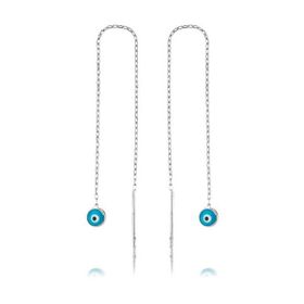 Gumush EA1160040 Gümüş Nazar Zincirli Küpe