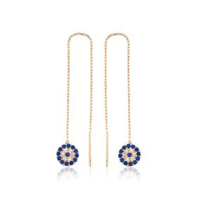 Gumush EA1160049 Gümüş Zincirli Nazar Küpe