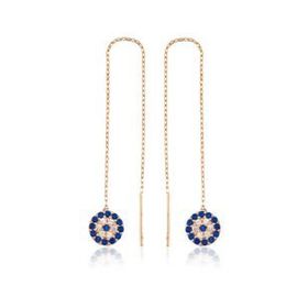 Gumush EA1160049 Gümüş Zincirli Nazar Küpe