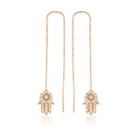 Gumush EA1160050 PB Zincirli Fatma Ana Eli Gümüş Küpe