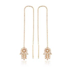 Gumush EA1160050 PB Zincirli Fatma Ana Eli Gümüş Küpe
