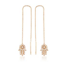 Gumush EA1160050 PB Zincirli Fatma Ana Eli Gümüş Küpe