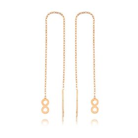 Gumush EA1160055 Gümüş Zincirli Sonsuzluk Küpe