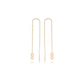 Gumush EA1160055 Gümüş Zincirli Sonsuzluk Küpe