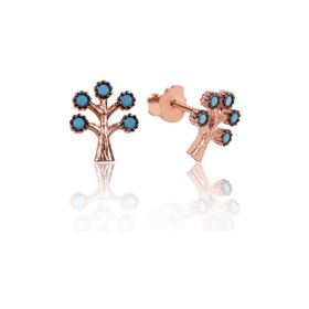 Gumush EA1160061 Gümüş Hayat Ağacı Çivili Küpe