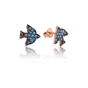 Gumush EA1160068 Gümüş Çivili Kırlangıç Küpe