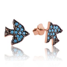 Gumush EA1160068 Gümüş Çivili Kırlangıç Küpe