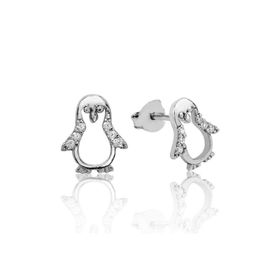 Gumush EA1160082 Gümüş Penguen Çivili Küpe