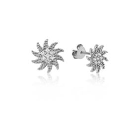 Gumush EA1160088 Gümüş Beyaz Taşlı Güneş Çivili Küpe