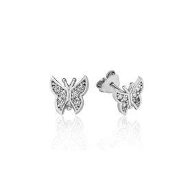 Gumush EA1160096 Gümüş Kelebek Çivili Küpe
