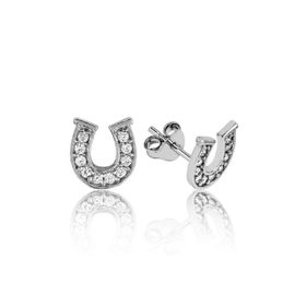 Gumush EA1160107 Gümüş Nal Çivili Küpe