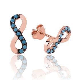 Gumush EA1160116 Gümüş Sonsuzluk Çivili Küpe