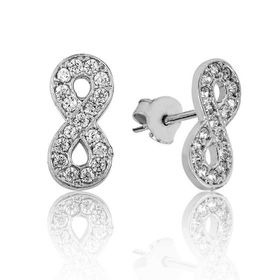Gumush EA1160116 Gümüş Sonsuzluk Çivili Küpe
