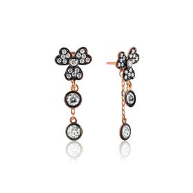 Gumush EA1160120 Gümüş Sallantılı Yonca Küpe