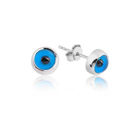 Gumush EA1160143 Gümüş Çivili Nazar Küpe