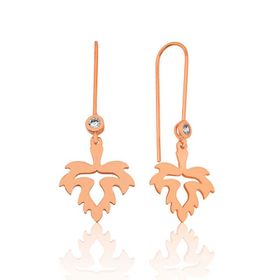 Gumush EA1160170 Gümüş Yaprak Sallantılı Küpe