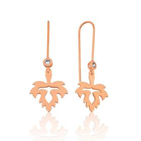 Gumush EA1160170 Gümüş Yaprak Sallantılı Küpe
