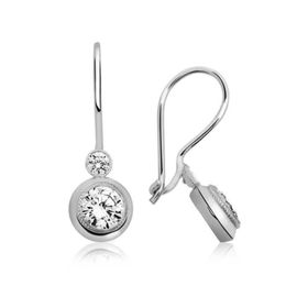 Gumush EA1160177 Gümüş Sallantılı Tek Taş Küpe