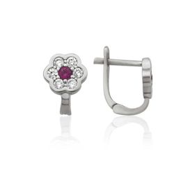 Gumush EA1160187 Gümüş Çiçek Çocuk Küpesi