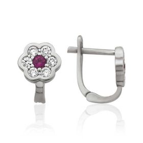 Gumush EA1160187 Gümüş Çiçek Çocuk Küpesi