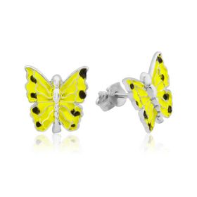 Gumush EA1160202 Gümüş Sarı Kelebek Çocuk Küpesi