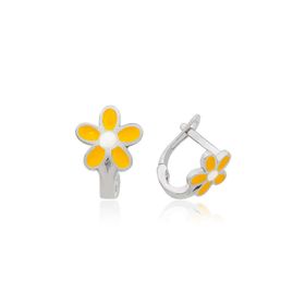 Gumush EA1160202 Gümüş Sarı Kelebek Çocuk Küpesi