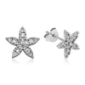 Gumush EA1160225 Gümüş Çiçek Çivili Küpe